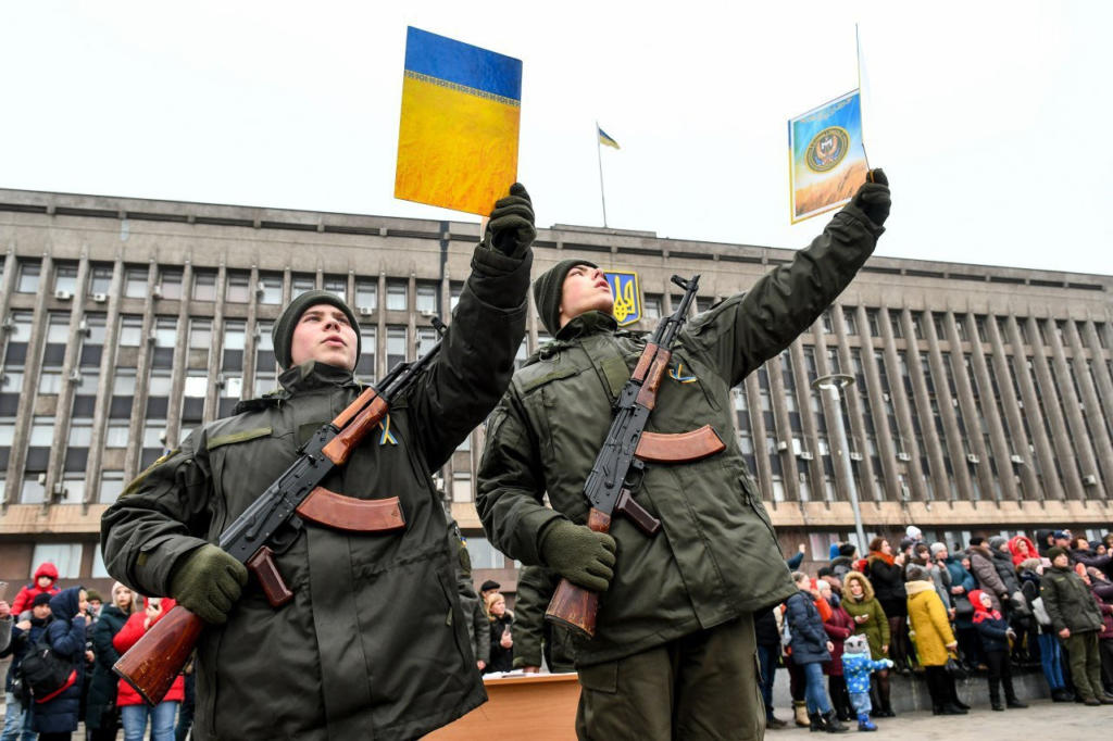 <i>В Запорожье</i> новобранцы приняли присягу <i>на верность Украине</i>