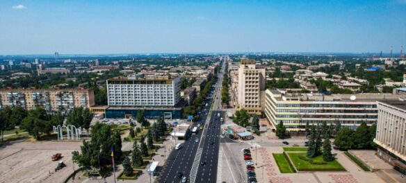 Середмістя Запоріжжя з висоти
