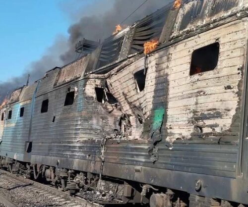 Російський дрон знову атакував пасажирський поїзд у Запорізькій області